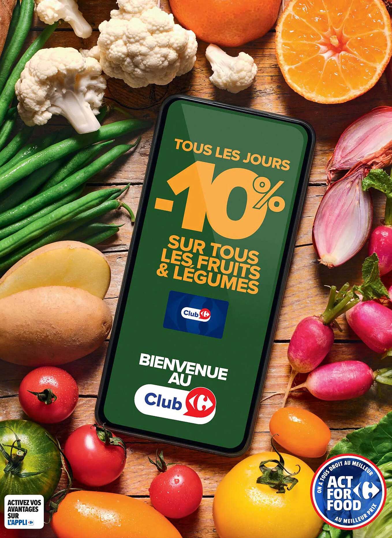 Tous les jours -10% sur tous les fruits & légumes