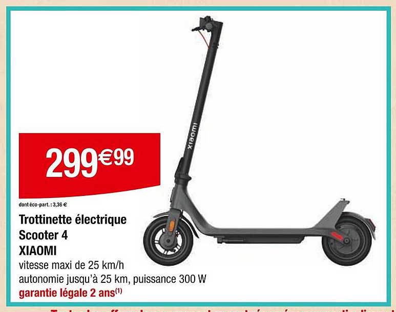 Trottinette électrique Scooter 4 XIAOMI