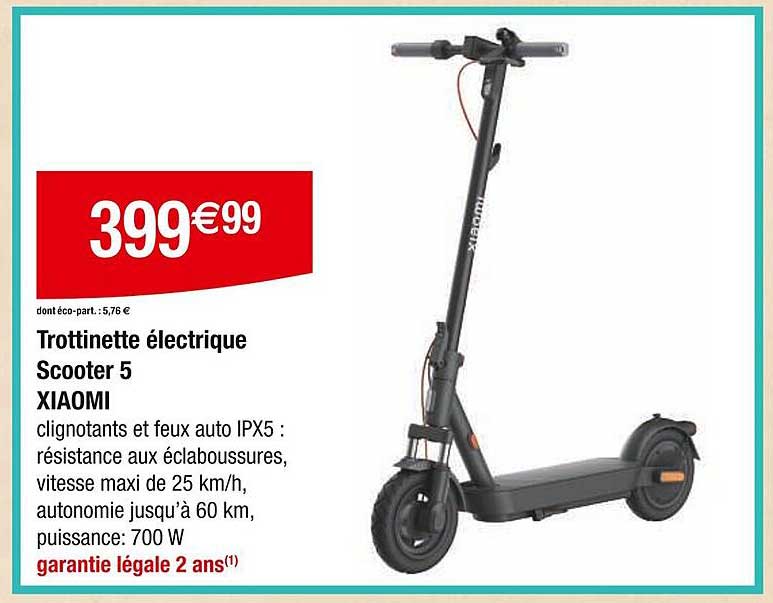 Trottinette électrique Scooter 5 XIAOMI