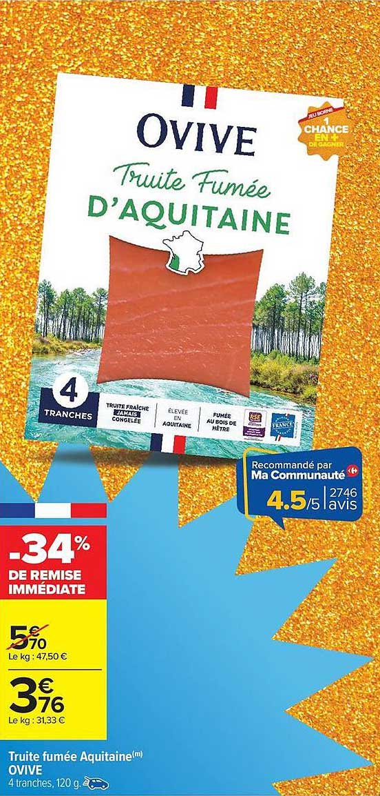 Truite fumée d'Aquitaine