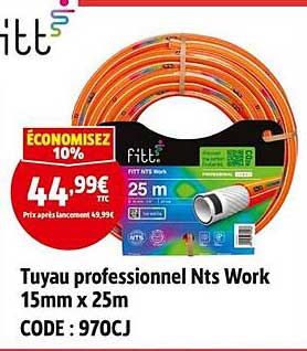 Tuyau professionnel Nts Work 15mm x 25m
