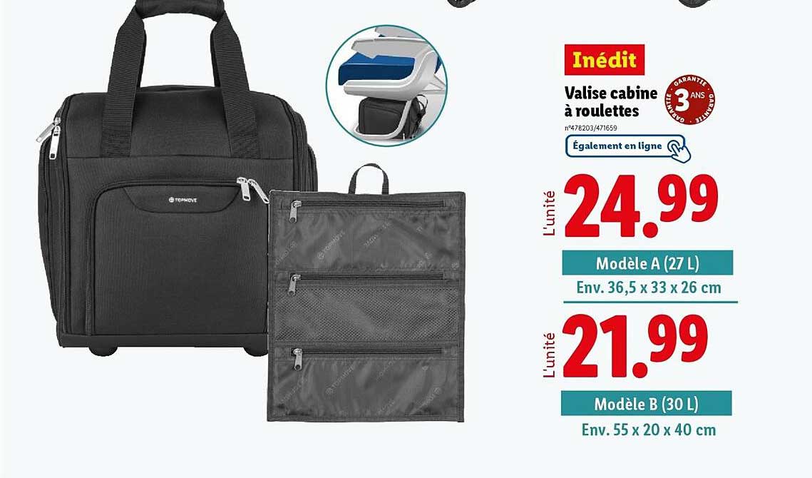 Valise cabine à roulettes