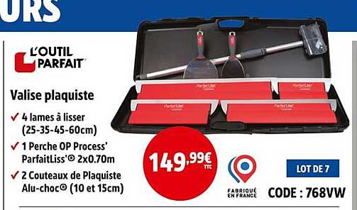 Valise plaquiste
