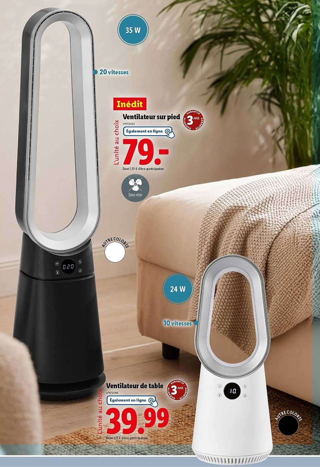 Ventilateur sur pied