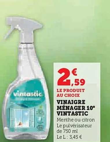 VINAIGRE MÉNAGER 10° VINTASTIC