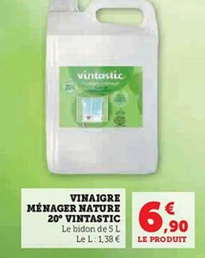 VINAIGRE MÉNAGER NATURE 20° VINTASTIC