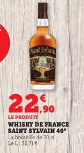 WHISKY DE FRANCE SAINT SYLVAIN 40°