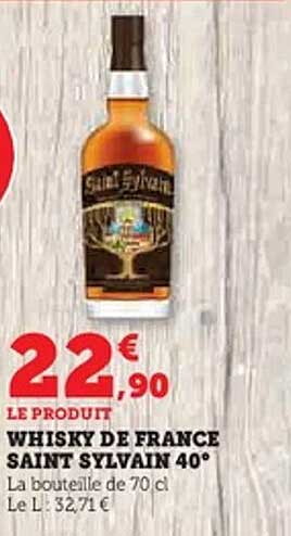 WHISKY DE FRANCE SAINT SYLVAIN 40°