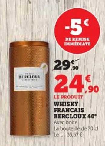 WHISKY FRANCAIS BERGLOUX 40°