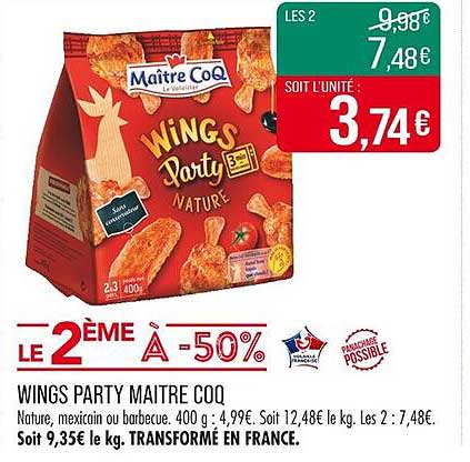 WINGS PARTY MAITRE COQ
