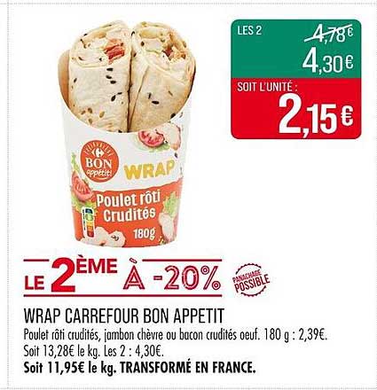 WRAP CARREFOUR BON APPETIT