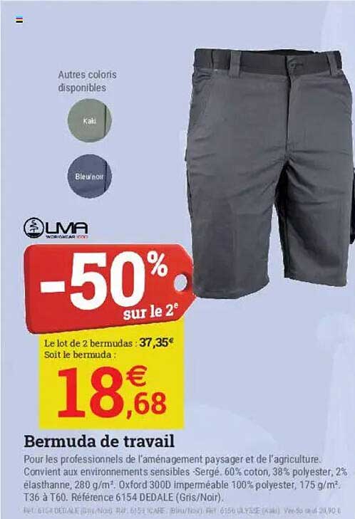 Bermuda de travail