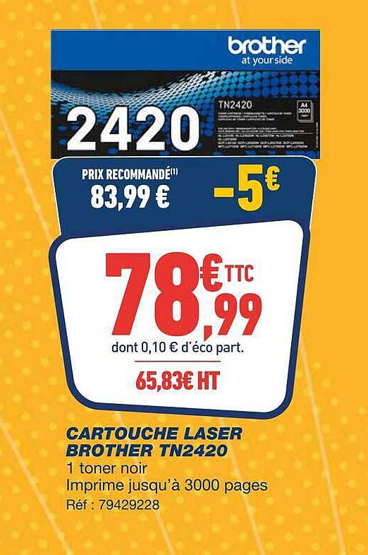 CARTOUCHE LASER BROTHER TN2420