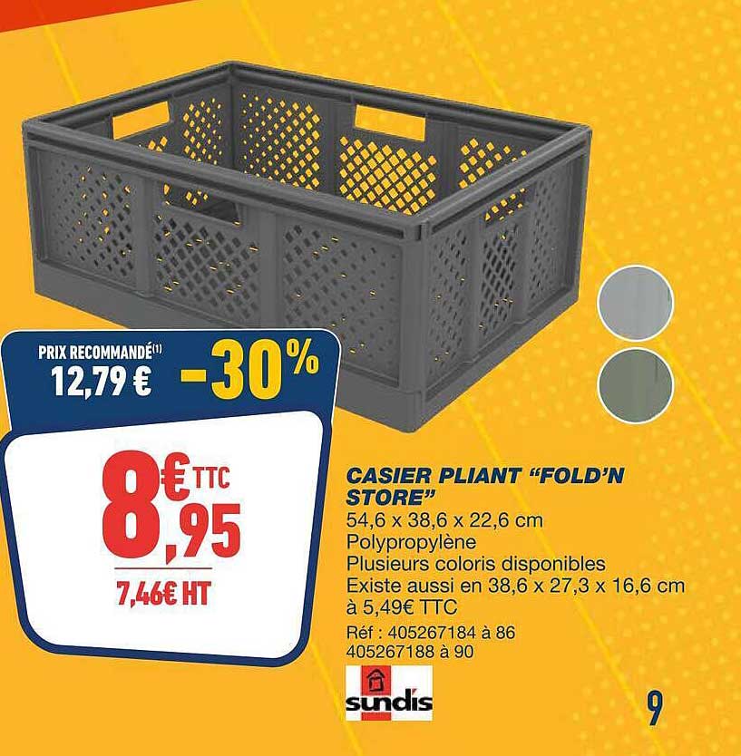 CASIER PLIANT “FOLD’N STORE”