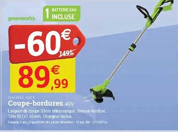 Coupe-bordures 40V