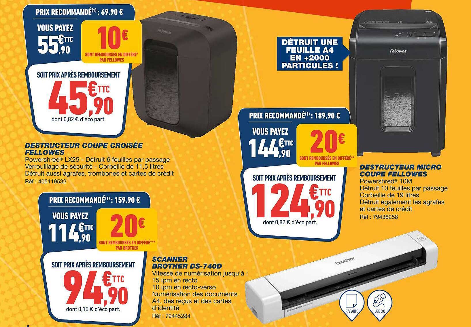 DESTRUCTEUR COUPE CROISÉE FELLOWES