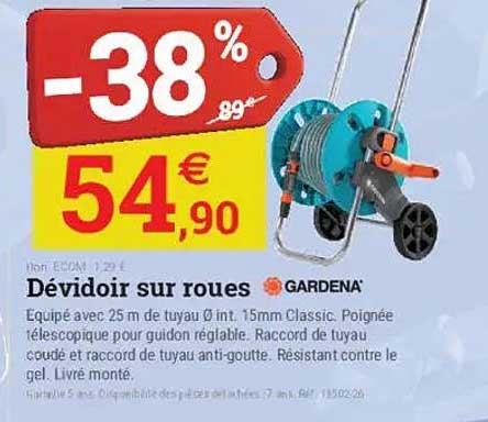 Dévidoir sur roues GARDENA