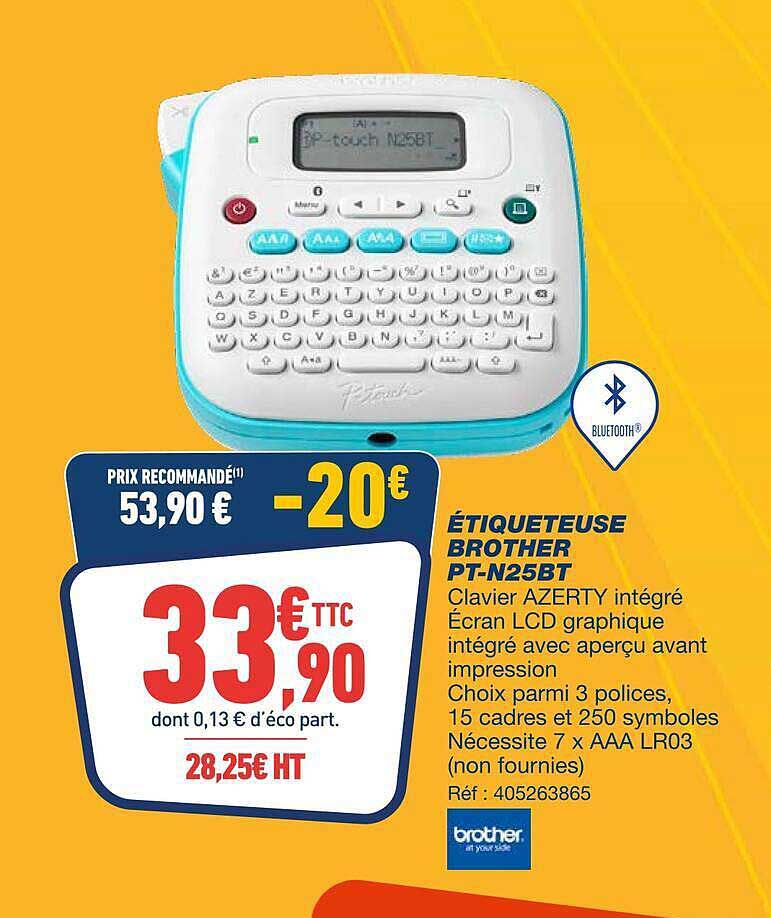 ÉTIQUETEUSE BROTHER PT-N25BT