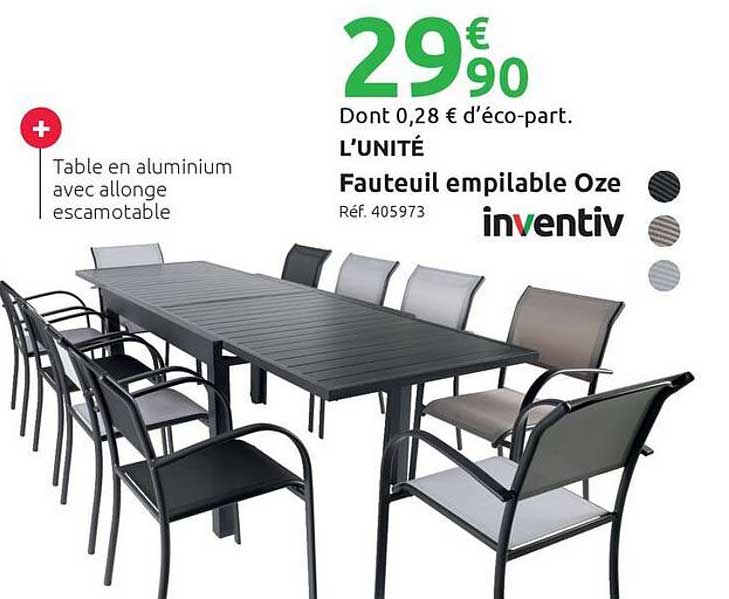 Fauteuil empilable Oze