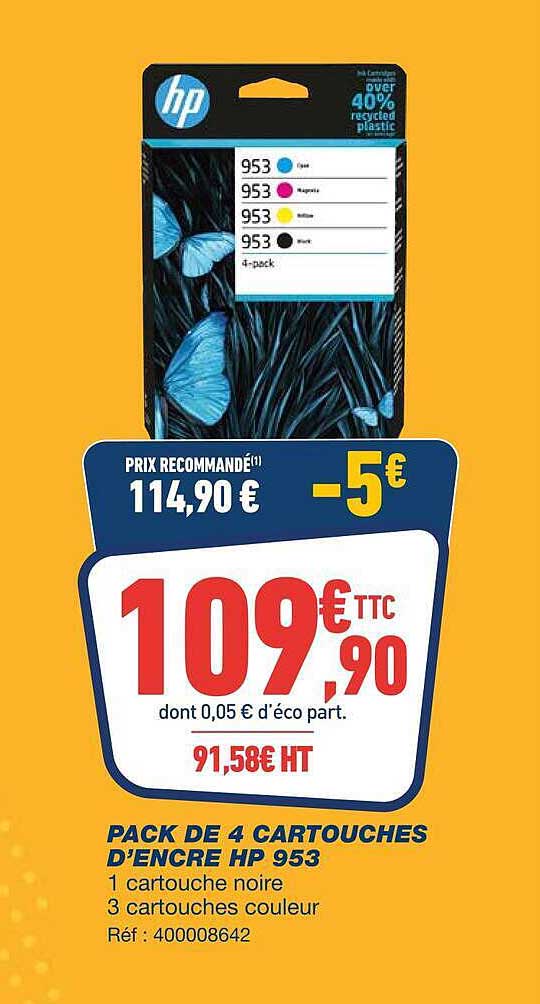 PACK DE 4 CARTOUCHES D'ENCRE HP 953