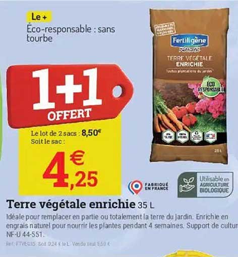 Terre végétale enrichie 35 L