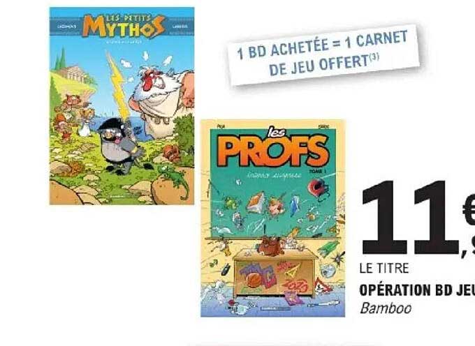 1 BD ACHETÉE = 1 CARNET DE JEU OFFERT(3)
