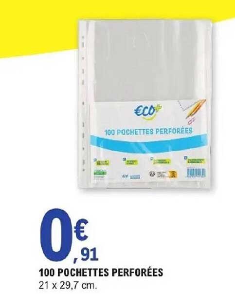 100 POCHETTES PERFORÉES