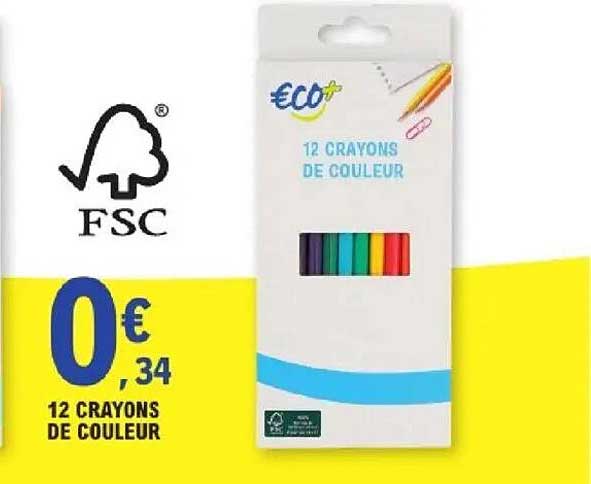 12 CRAYONS DE COULEUR