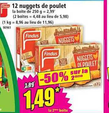 12 nuggets de poulet