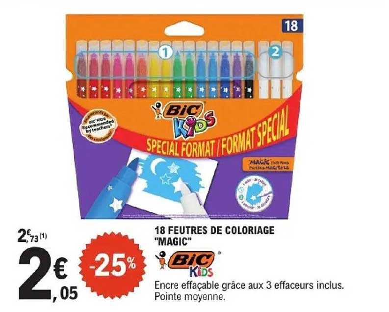18 FEUTRES DE COLORIAGE "MAGIC"