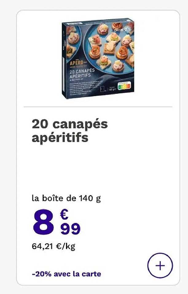 20 canapés apéritifs