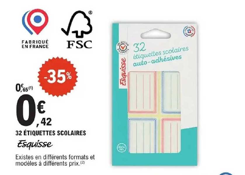 32 ÉTIQUETTES SCOLAIRES Esquisse