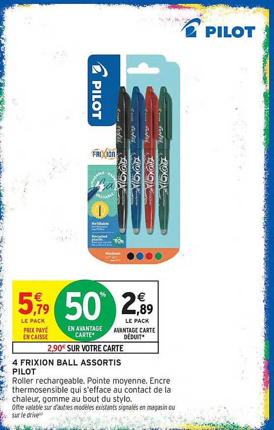 4 FRIXION BALL ASSORTIS PILOT