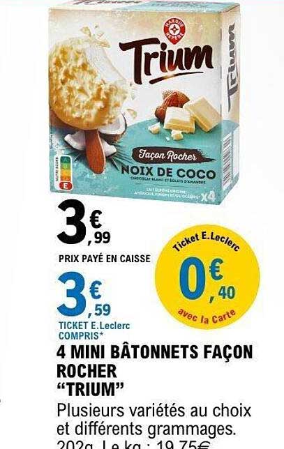 4 MINI BÂTONNETS FAÇON ROCHER “TRIUM”