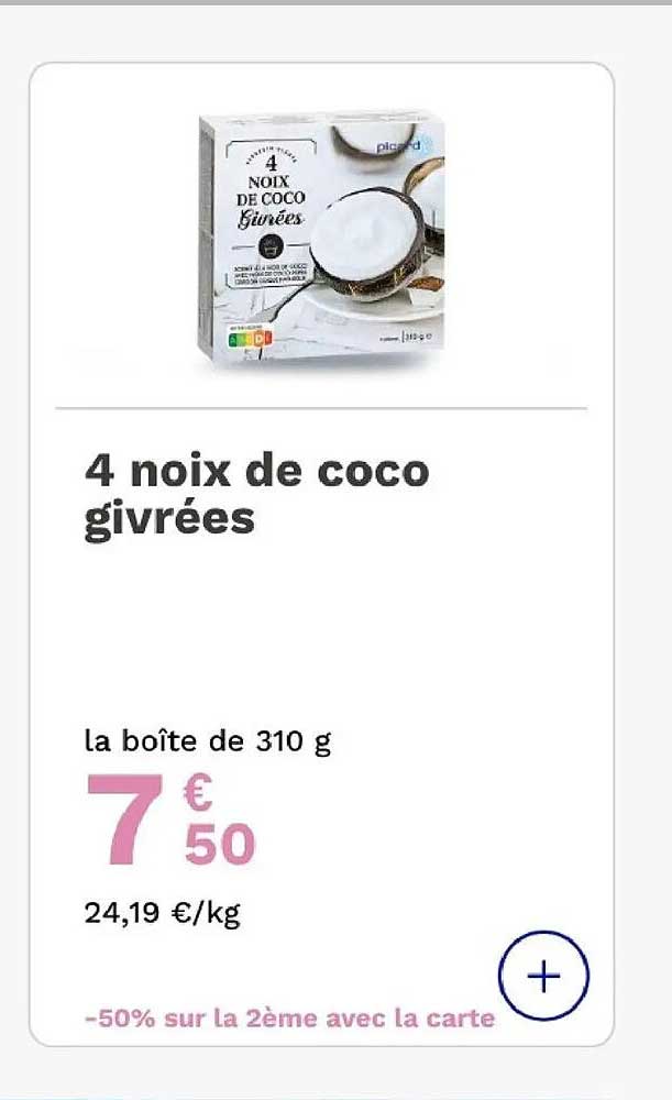 4 noix de coco givrées