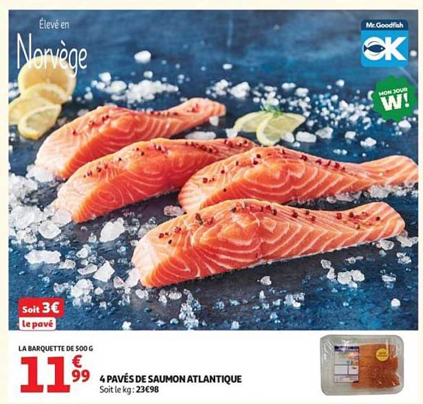 4 PAVÉS DE SAUMON ATLANTIQUE
