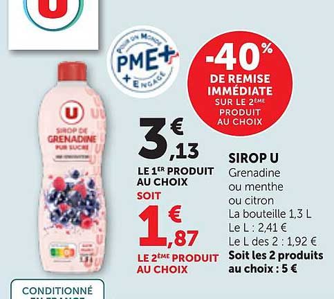 -40% DE REMISE IMMÉDIATE SUR LE 2ÈME PRODUIT AU CHOIX