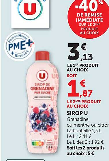 -40% DE REMISE IMMÉDIATE SUR LE 2ÈME PRODUIT AU CHOIX