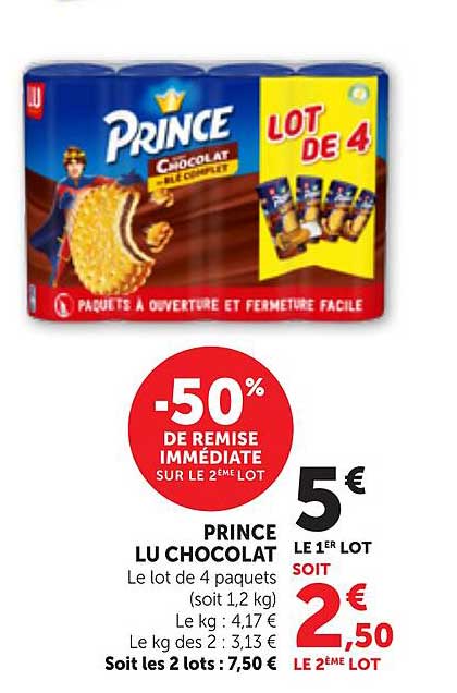-50% DE REMISE IMMÉDIATE SUR LE 2ÈME LOT
