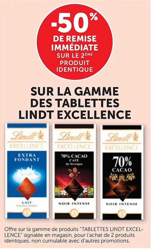 -50% DE REMISE IMMÉDIATE SUR LE 2ÈME PRODUIT IDENTIQUE