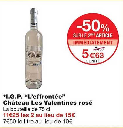 -50% SUR LE 2ÈME ARTICLE IMMÉDIATEMENT