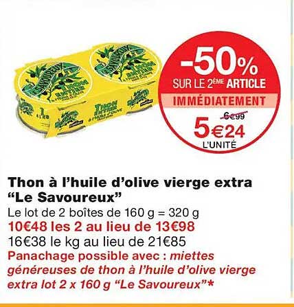 -50% SUR LE 2ÈME ARTICLE IMMÉDIATEMENT
