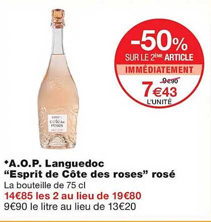 -50% SUR LE 2ÈME ARTICLE IMMÉDIATEMENT