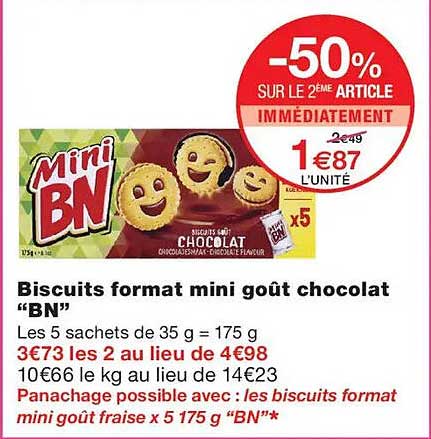 -50% SUR LE 2ÈME ARTICLE IMMÉDIATEMENT
