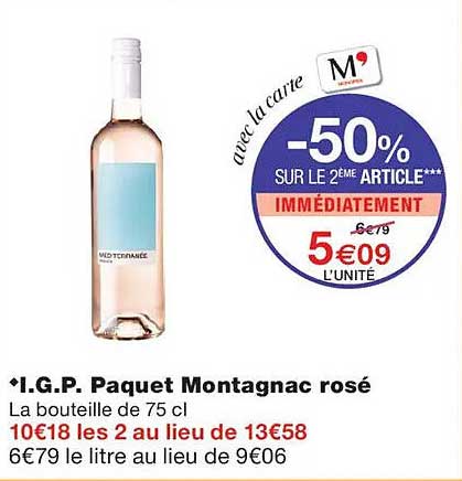 -50% SUR LE 2ÈME ARTICLE IMMÉDIATEMENT