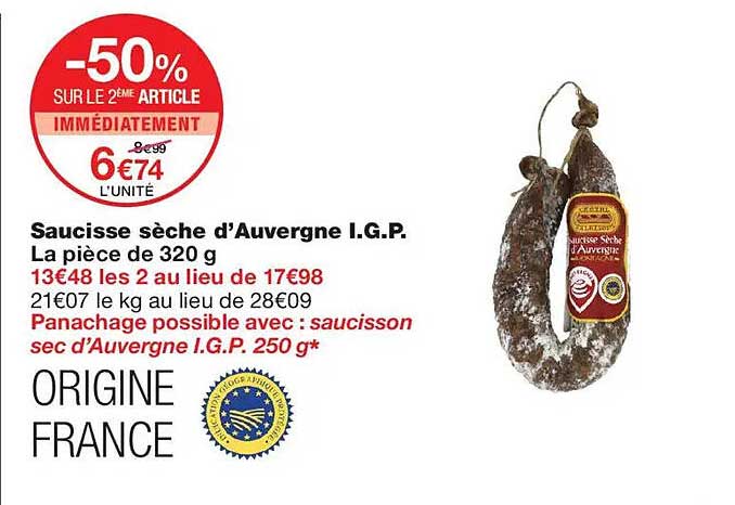 -50% SUR LE 2ÈME ARTICLE IMMÉDIATEMENT