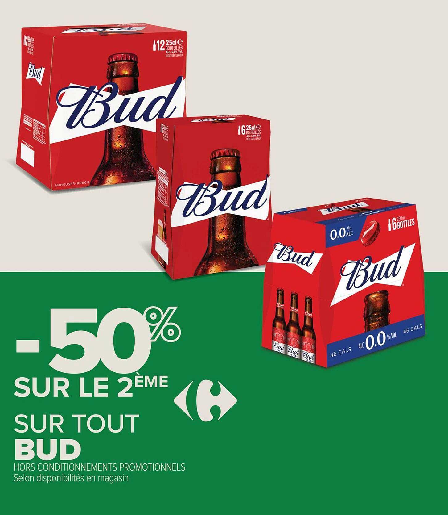 -50% SUR LE 2ÈME SUR TOUT BUD