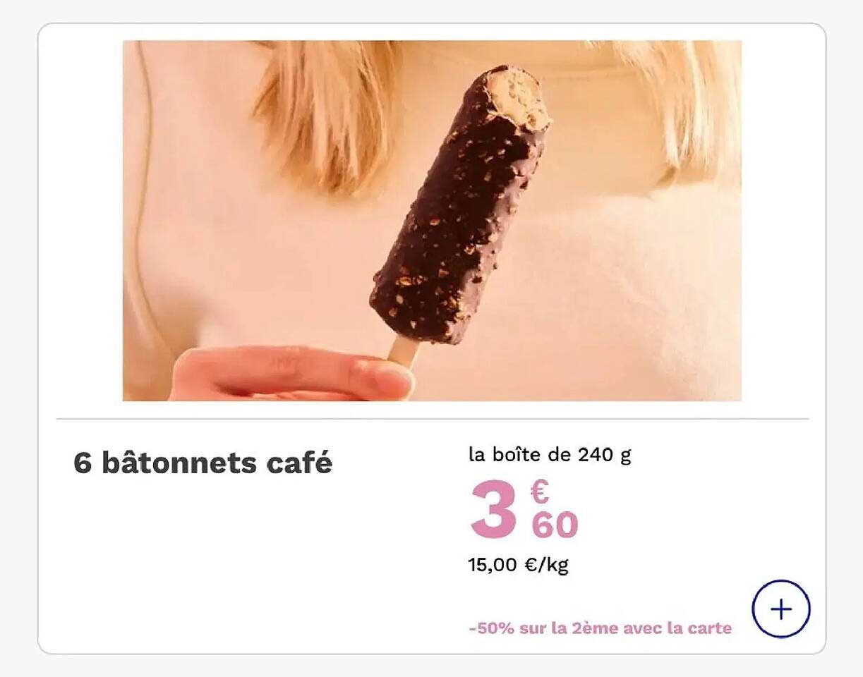 6 bâtonnets café