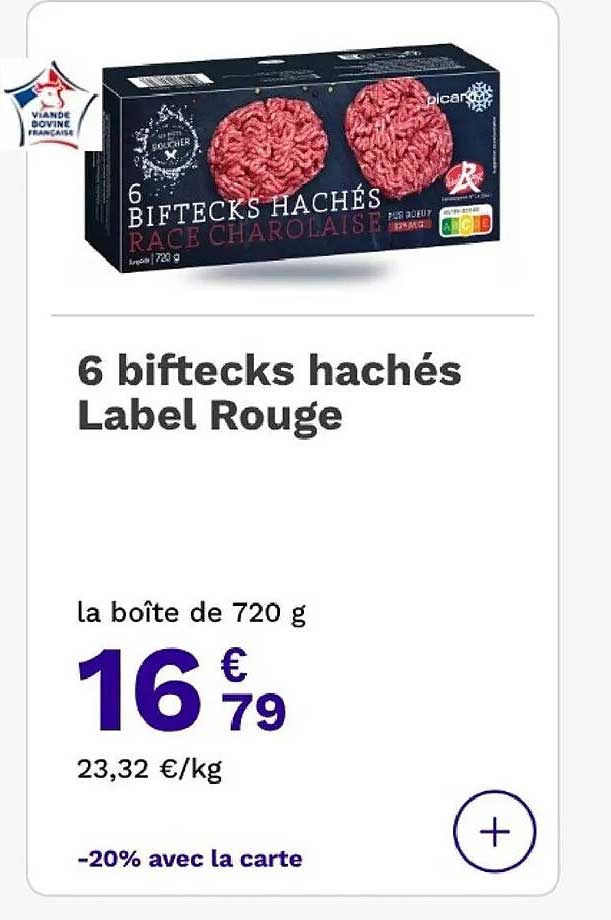 6 biftecks hachés Label Rouge