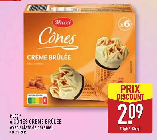 6 CÔNES CRÈME BRÛLÉE